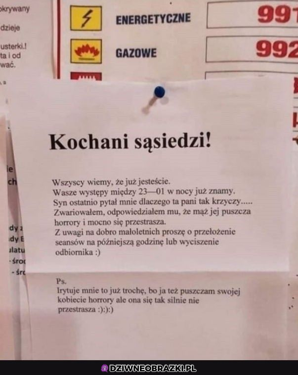 Prośba do sąsiadów