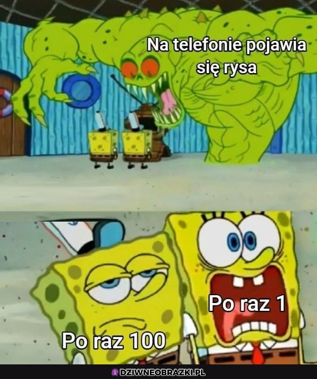 Rysa na telefonie