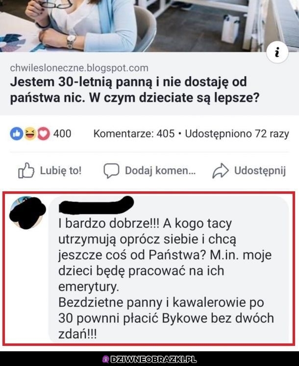 Przykład typowego patusa umysłowego