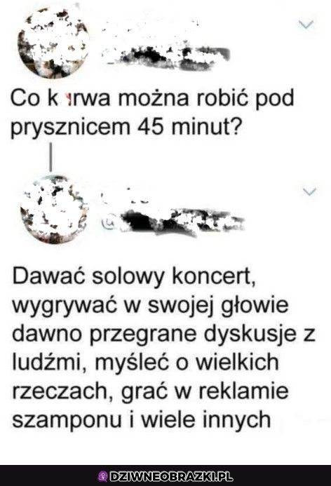Pod prysznicem