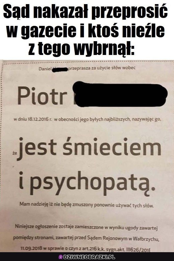 Przeprosiny