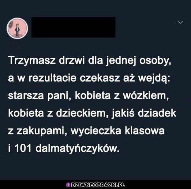 Trzymanie drzwi