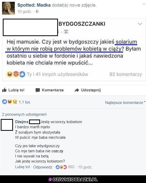 Ten wierszyk o madce w ciąży