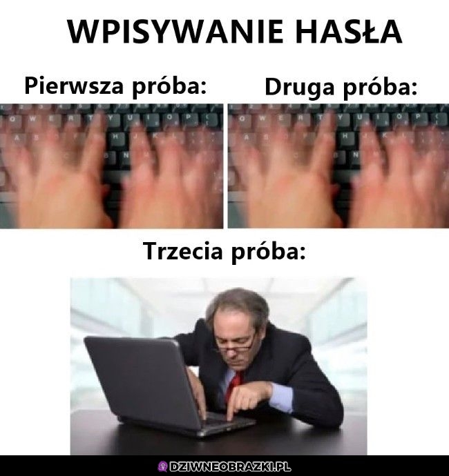 Wpiywanie hasła takie jest