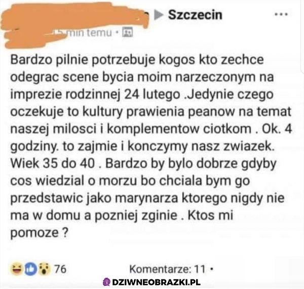 Ciekawe czy znalazła chętnego