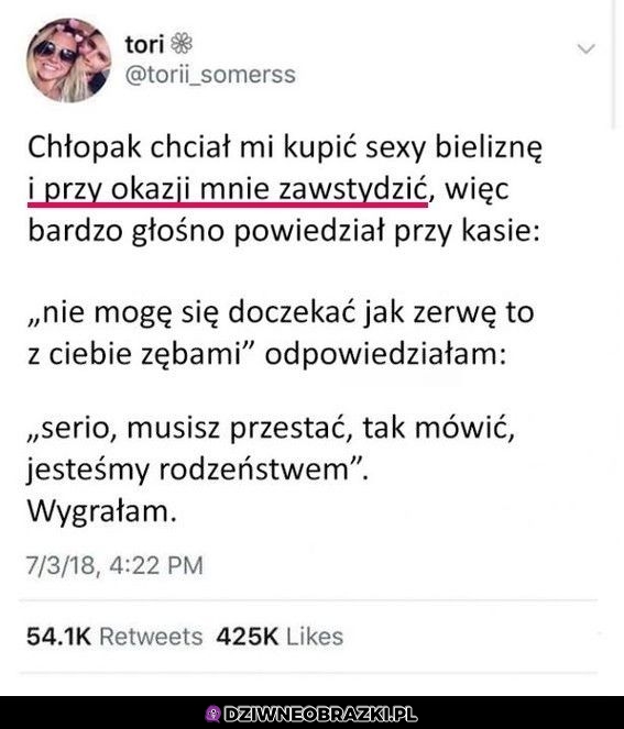 Kto tu kogo bardziej zawstydził?