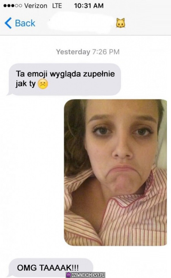 Laska, która wygląda jak emotka