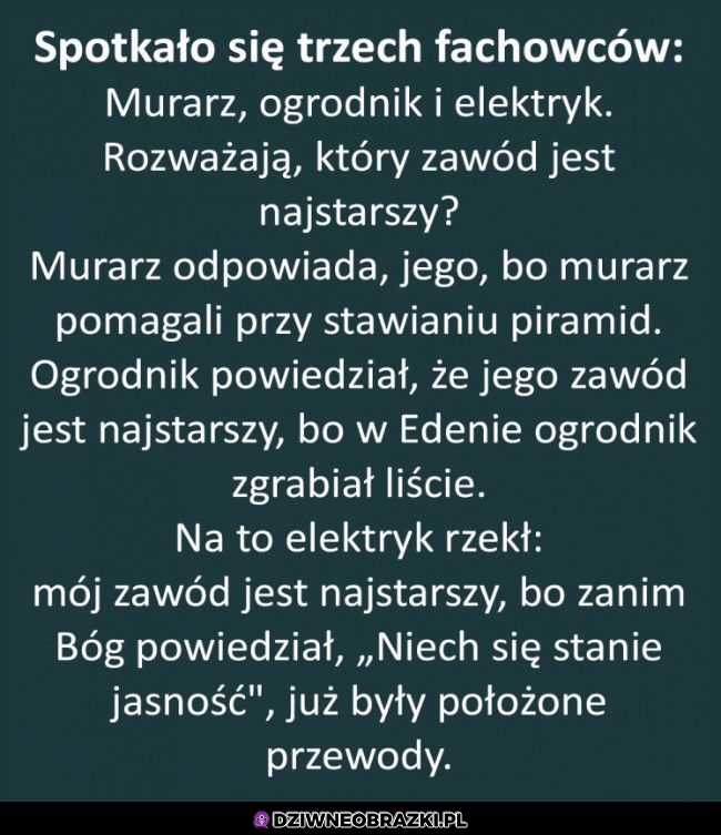 Czyj zawód jest najstarszy