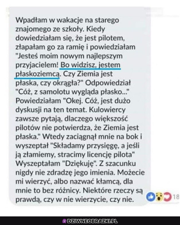Tymczasem na jakiejś grupce płaskoziemców