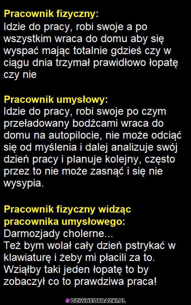 Dwa rodzaje pracowników