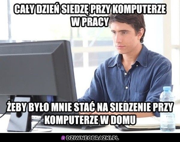 Siedzenie przy kompie