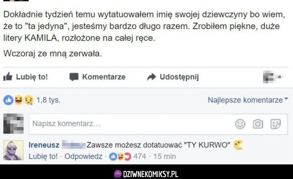 Ziomek został z dziarą