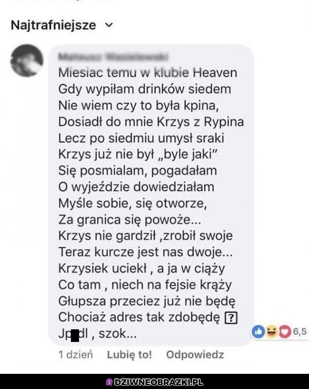 Rymowana opowieść o Krzysiu z Rypina