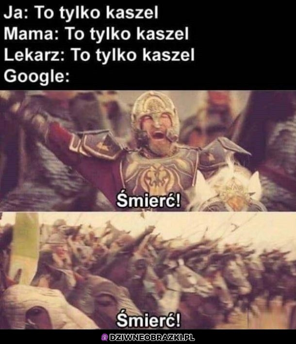 Kiedy sprawdzasz kaszel w google