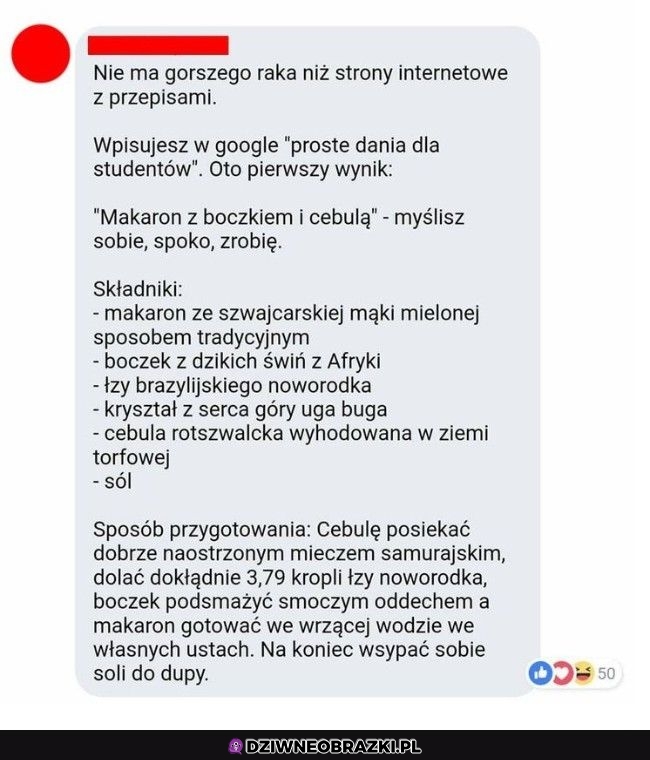 Kiedy chcesz sobie coś ugotować