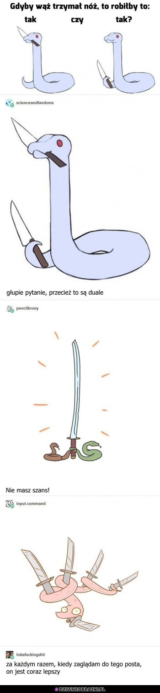 Węże i noże