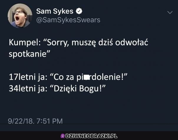 Kiedy ktoś odwołuje spotkanie
