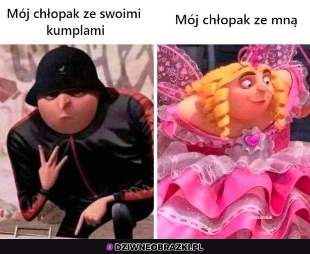 Dwa różne oblicza faceta