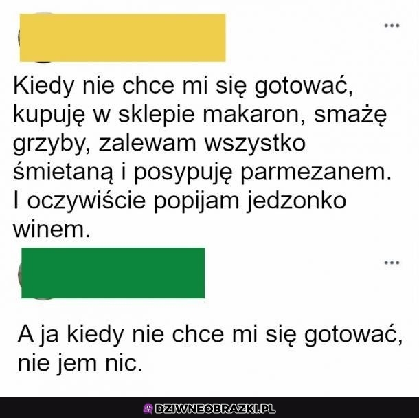 Kiedy nie chce się gotować