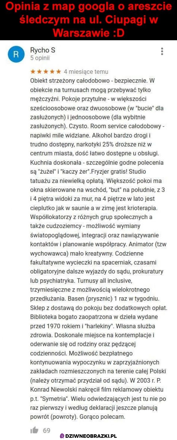 Ta recenzja aresztu śledczego to najlepsze co dzisiaj zobaczysz!