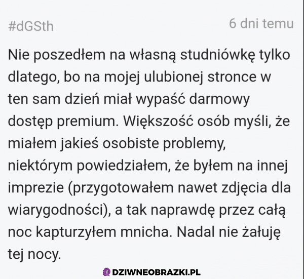 Nie żałuję niczego