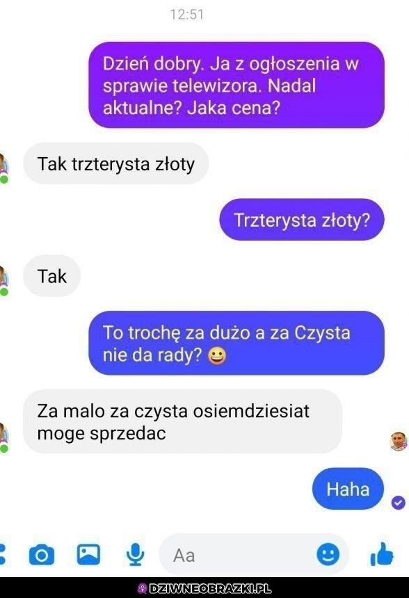 Za ile ten telewizor pójdzie?