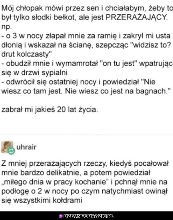 Kiedy twój chłop gada przez sen