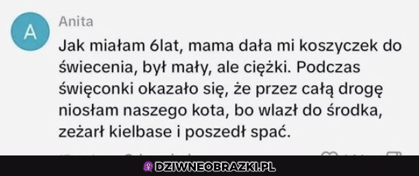 Kiedy mama wysyła cię ze święconką