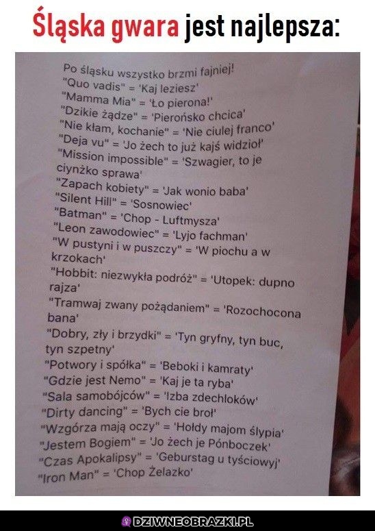 Śląska gwara