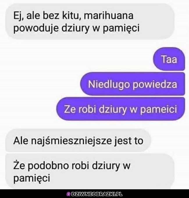 Powoduje dziury w pamięci