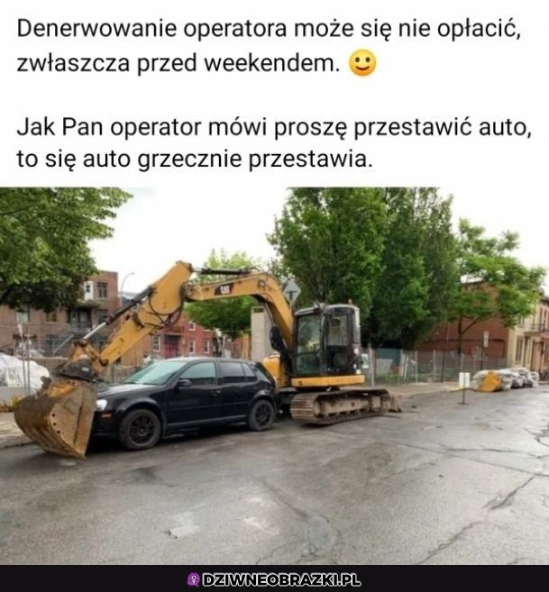 A mógł przeparkować