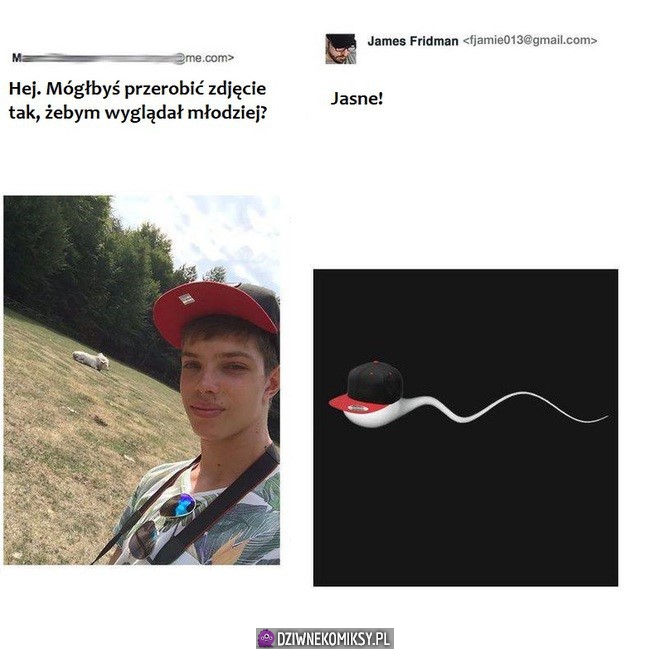 Zrobił go na młodszego