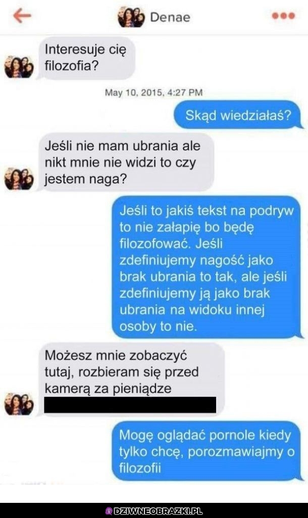 Kiedy bardzo chcesz pogadać o filozofii