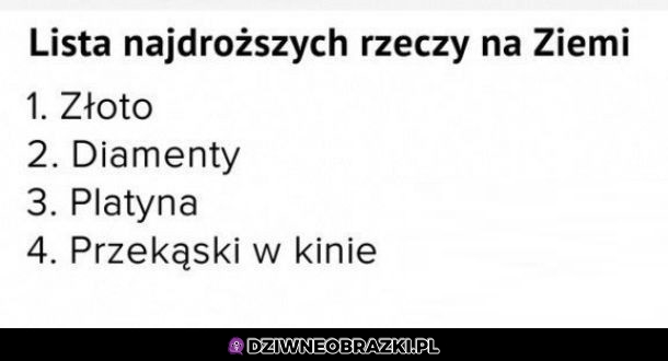 Najdroższe rzeczy