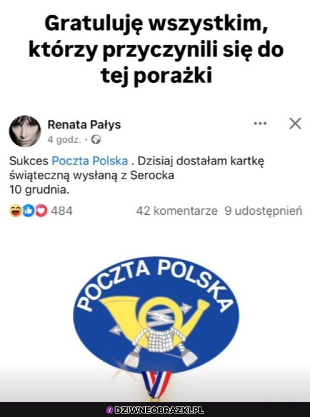 Gratulacje Poczta Polska