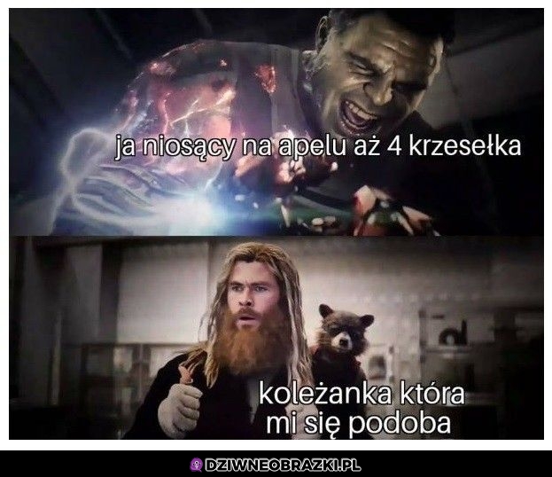 Kiedy niosę 4 krzesełka