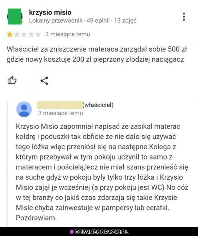 Każda opinia ma dwie strony