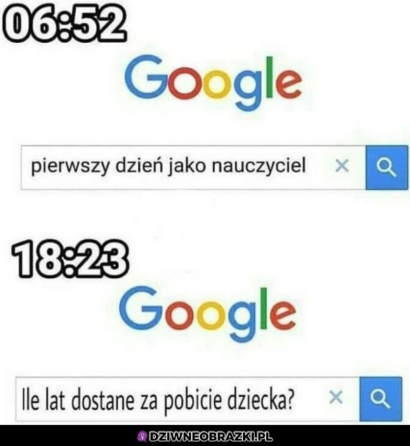 Pierwszy dzień jako nauczyciel