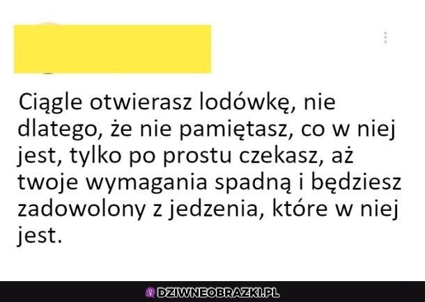 otwieranie lodówki