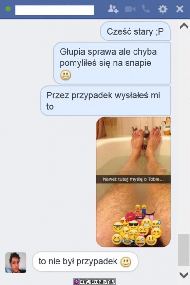 Wysłał przez przypadek