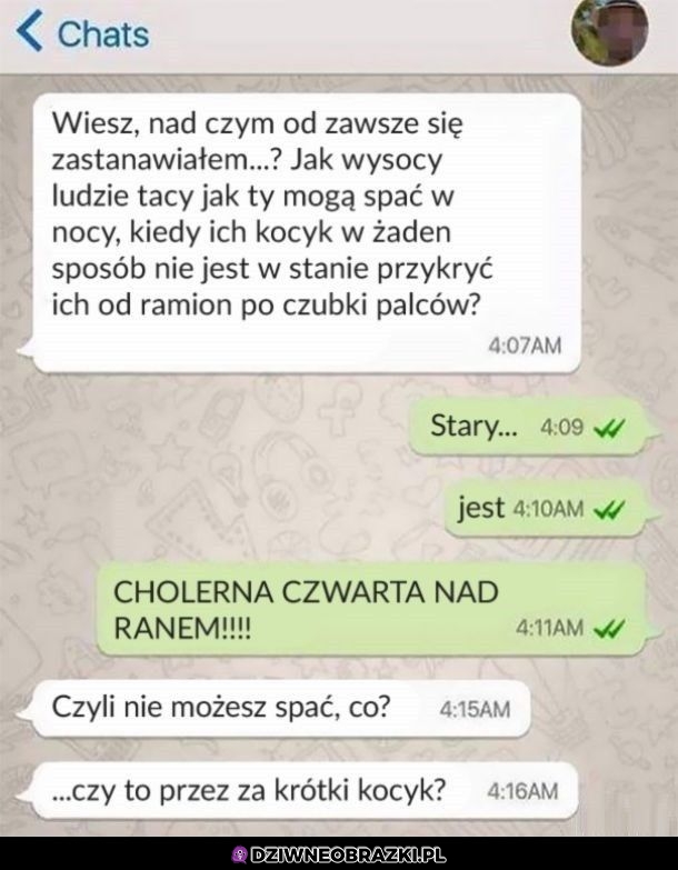 Ważne pytanie do wysokich ludzi