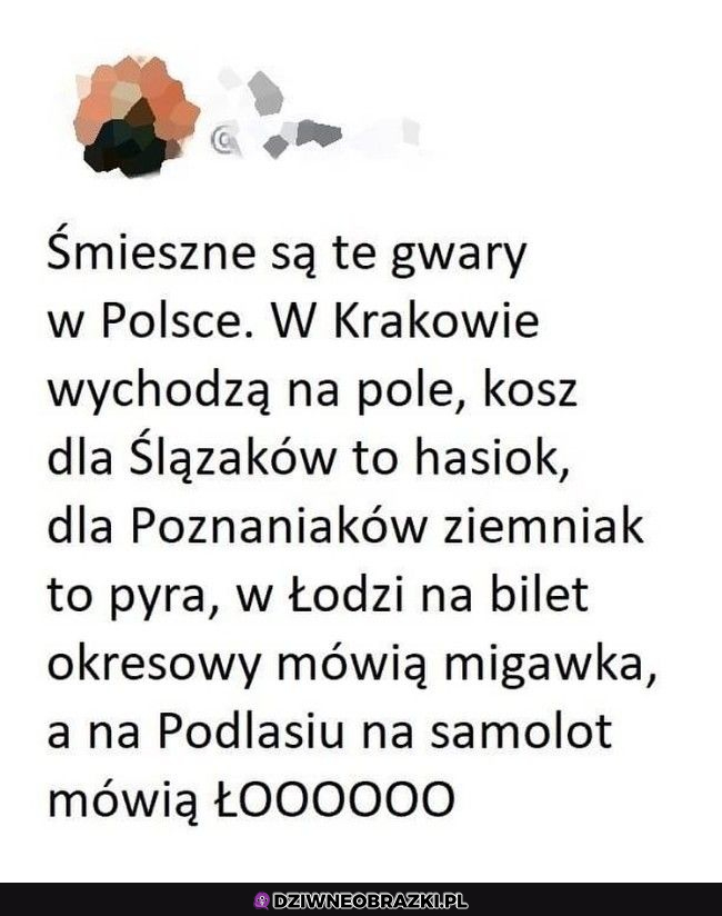 Śmieszne te gwary