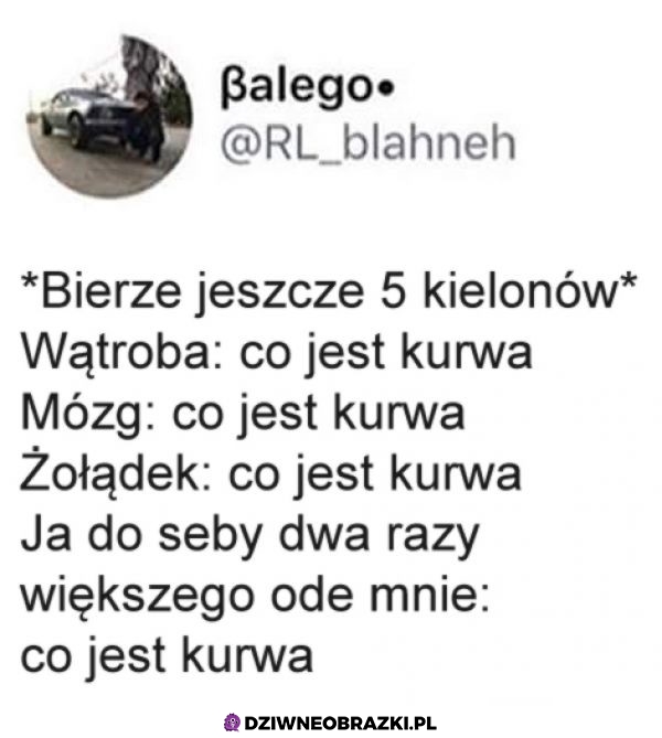 Co się dzieje, kiedy strzelisz 5 kielonów jednocześnie