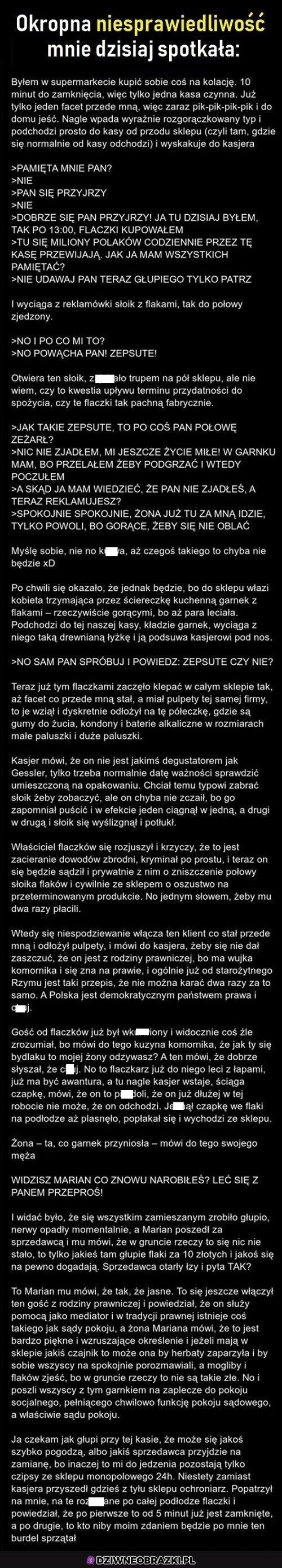 Okropna niesprawiedliwość