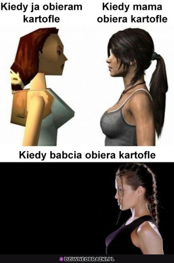 Obieram kartofle