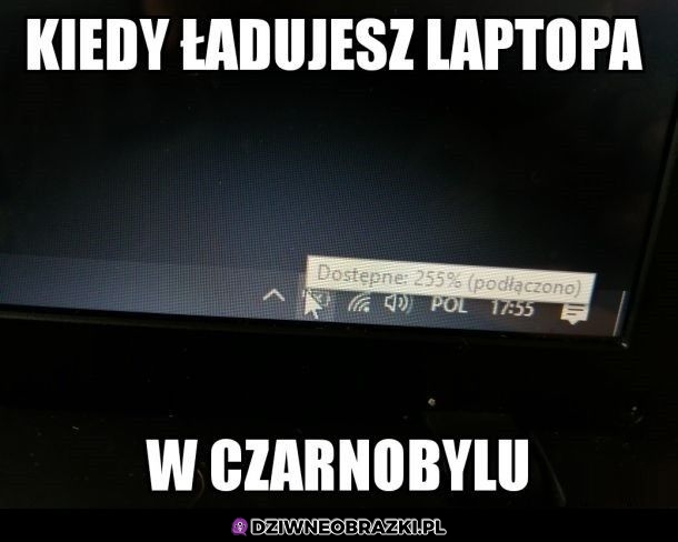 Naładowany laptop