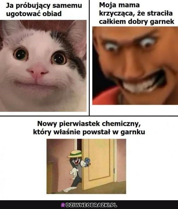 Kiedy próbuję gotować