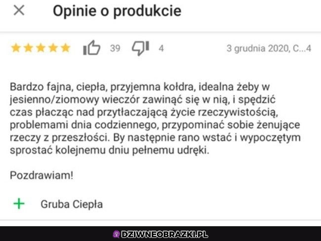 Recenzja kołdry