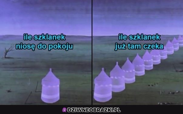 Szklanki w pokoju
