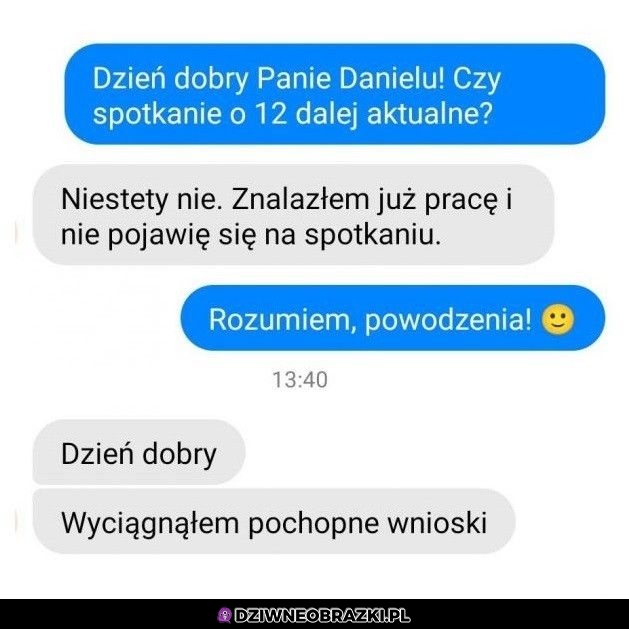 Jednak się pośpieszył